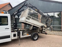 2010 Mercedes-Benz Sprinter 2.2CDI 513 Doka Kipper + Hiab 022 Kraan VK7310 | Transport | Bedrijfswagens