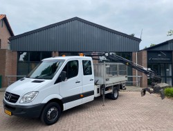 2010 Mercedes-Benz Sprinter 2.2CDI 513 Doka Kipper + Hiab 022 Kraan VK7310 | Transport | Bedrijfswagens