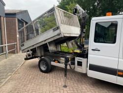 2010 Mercedes-Benz Sprinter 2.2CDI 513 Doka Kipper + Hiab 022 Kraan VK7310 | Transport | Bedrijfswagens