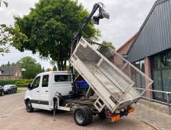 2010 Mercedes-Benz Sprinter 2.2CDI 513 Doka Kipper + Hiab 022 Kraan VK7310 | Transport | Bedrijfswagens