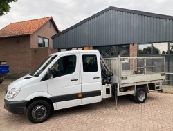 2010 Mercedes-Benz Sprinter 2.2CDI 513 Doka Kipper + Hiab 022 Kraan VK7310 | Transport | Bedrijfswagens
