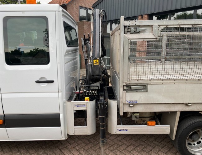2010 Mercedes-Benz Sprinter 2.2CDI 513 Doka Kipper + Hiab 022 Kraan VK7310 | Transport | Bedrijfswagens