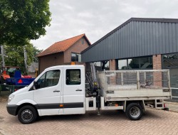 2010 Mercedes-Benz Sprinter 2.2CDI 513 Doka Kipper + Hiab 022 Kraan VK7310 | Transport | Bedrijfswagens