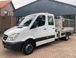 2010 Mercedes-Benz Sprinter 2.2CDI 513 Doka Kipper + Hiab 022 Kraan VK7310 | Transport | Bedrijfswagens
