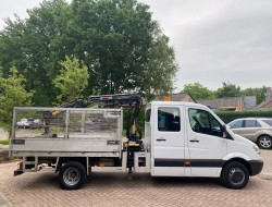 2010 Mercedes-Benz Sprinter 2.2CDI 513 Doka Kipper + Hiab 022 Kraan VK7310 | Transport | Bedrijfswagens