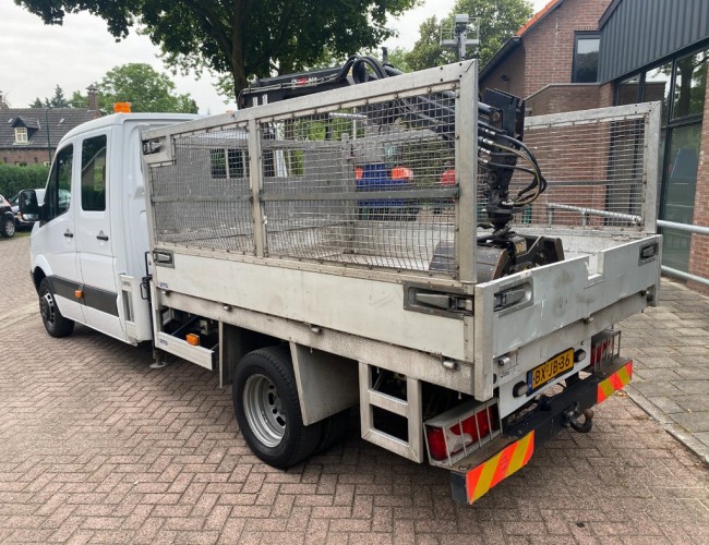 2010 Mercedes-Benz Sprinter 2.2CDI 513 Doka Kipper + Hiab 022 Kraan VK7310 | Transport | Bedrijfswagens