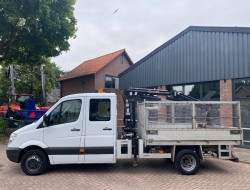 2010 Mercedes-Benz Sprinter 2.2CDI 513 Doka Kipper + Hiab 022 Kraan VK7310 | Transport | Bedrijfswagens