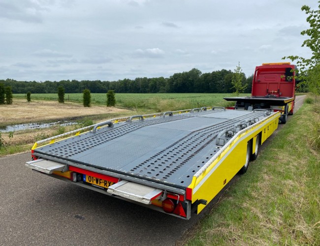 2010 Mercedes Actros 1832 Autotransporter De Groot + Tijhof aanhangwagen VK7390 | Transport | Vrachtwagens