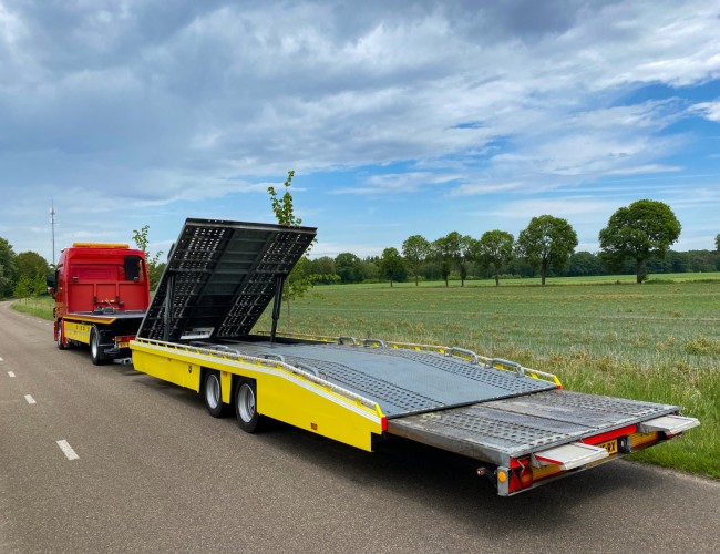 2010 Mercedes Actros 1832 Autotransporter De Groot + Tijhof aanhangwagen VK7390 | Transport | Vrachtwagens