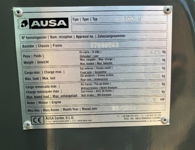 2018 Ausa C 300 H Ruwterreinheftruck VV1172 | Verreiker / Heftruck | Vorkheftrucks