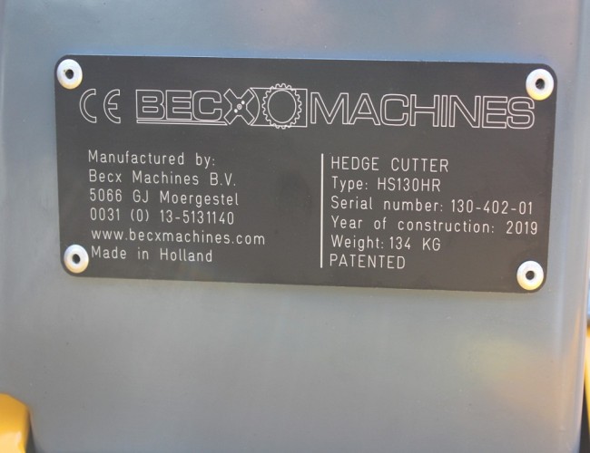2021 Becx HS130HR Heggensnoeier | Aanbouwdelen | Heggensnoeier