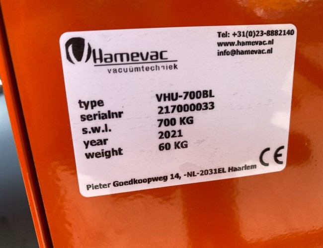 2021 Hamevac VHU-700-BL Vacuumunit | Vacuum techniek | Vacuum Hef Unit
