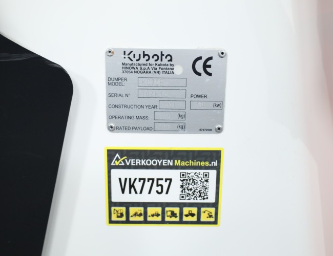 2021 Kubota KC70H-4e Elektrisch Dumper MIA/Vamil | Dumper | Rupsdumper