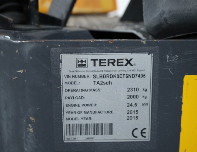 2015 Terex TA2SEH  Hi-Tip Swivel Dumper VK8088 | Dumper | Wieldumper