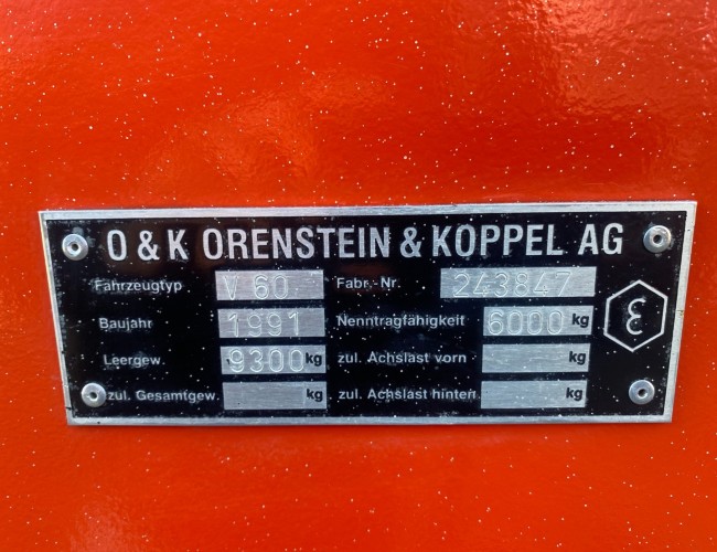 1991 O & K V60 - Forkpositioner + Sideshift Forklift VK8587 | Verreiker / Heftruck | Vorkheftrucks