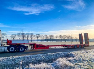 2019 Broshuis L1S1 3-axle semi lowloader Extandable - 2x Powersteering RC - Liftaxle - Hydr Bed - Winch