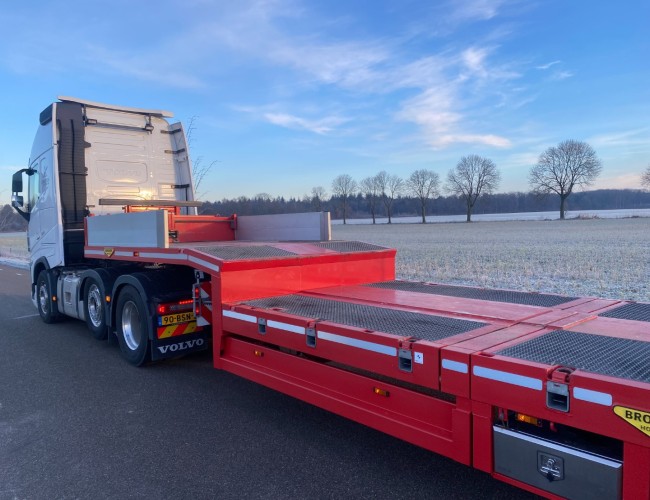 2019 Broshuis L1S1 3-axle semi lowloader Extandable - 2x Powersteering RC - Liftaxle - Hydr Bed - Winch VK8826 | Transport | Opleggers