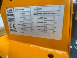 2023 Giant G1200 Minishovel VK8924 | Wiellader | Mini Shovel