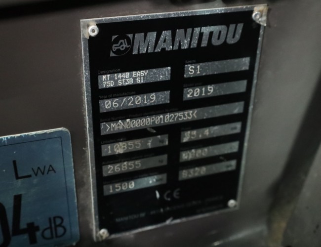 2019 Manitou MT1440 EASY VK9049 | Verreiker / Heftruck | Verreikers
