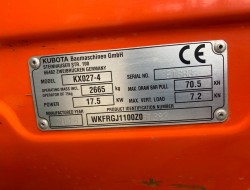 2018 Kubota KX027-4 VV1288 | Graafmachine | Minigraver