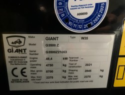 2021 Giant G3500 VV1289 | Wiellader | Mini Shovel