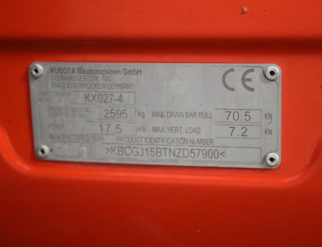 2022 Kubota KX027-4 Hi Spec Canopy 400uur! VV1291 | Graafmachine | Minigraver
