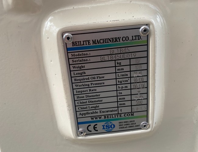 2023 Beilite BLTB45 Sloophamer CW05 137kg (1,5-3,5t) VK9187 | Aanbouwdelen | Sloophamer