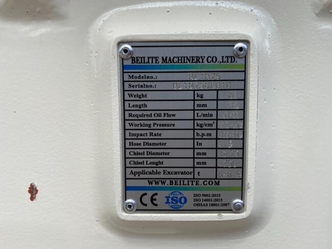 2025 Beilite BLTB75 Sloophamer CW10 466kg (6,0-9,0t) ADV1061 | Aanbouwdelen | Sloophamer