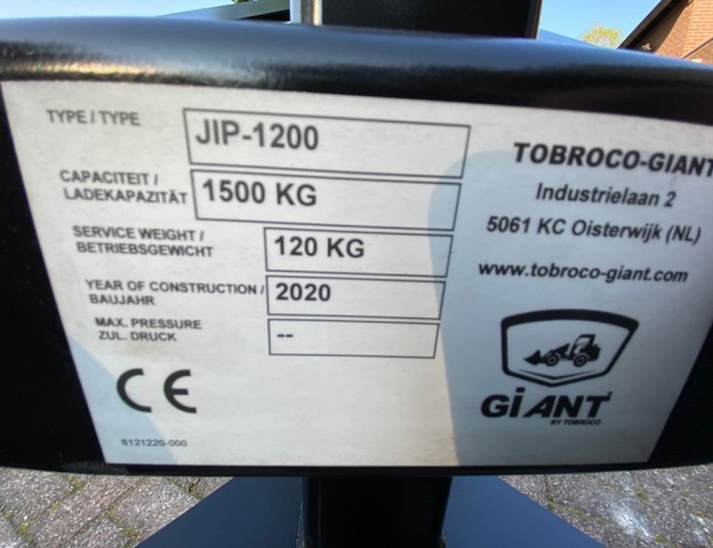 2022 Giant Jip 120cm 1500kg DV1119 | Aanbouwdelen | Verleng jib