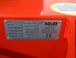 2024 Adler K600 180cm Veegmachine VK9713 | Aanbouwdelen | Veegmachine / Borstel
