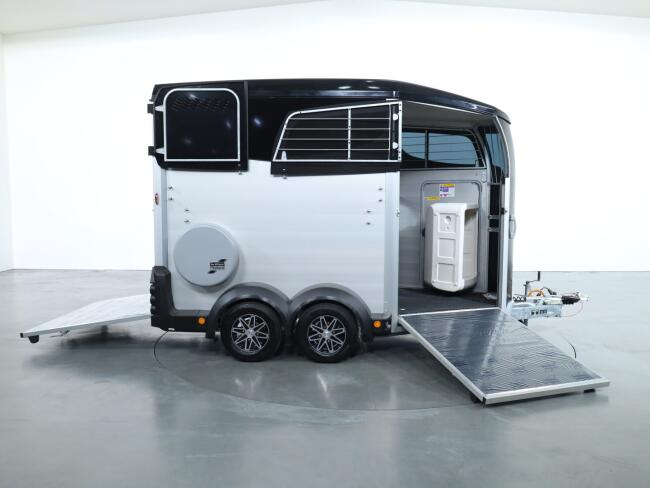 2025 Ifor Williams HBX506 2 paards trailer - Voorlosser RH (zilver) VT727 | Aanhangwagen | Paardentrailer