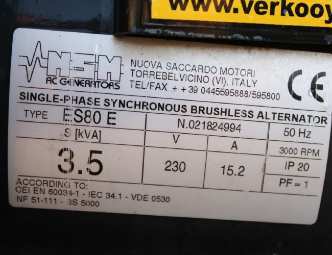 Pramac ES4000 3.5kVA VK2374 | Overige | Aggregaten