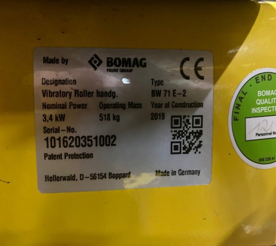 2019 Bomag BW71E-2 VK6036