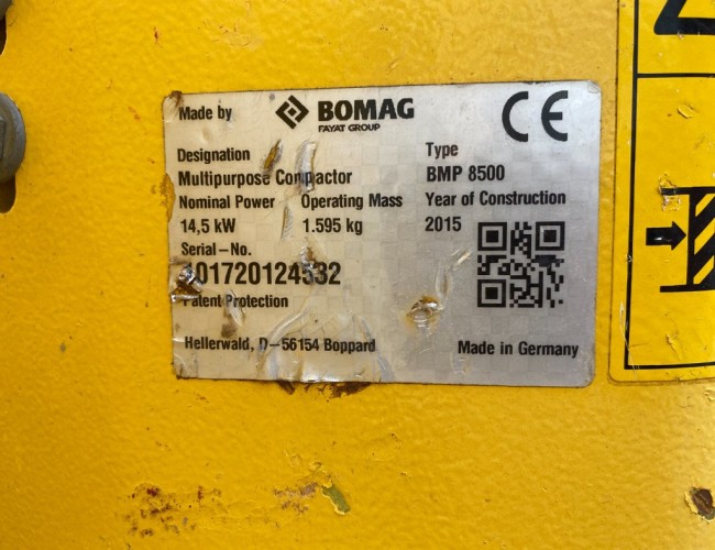 2016 Bomag BMP8500 VK6482 | Grondverdichting | Wals